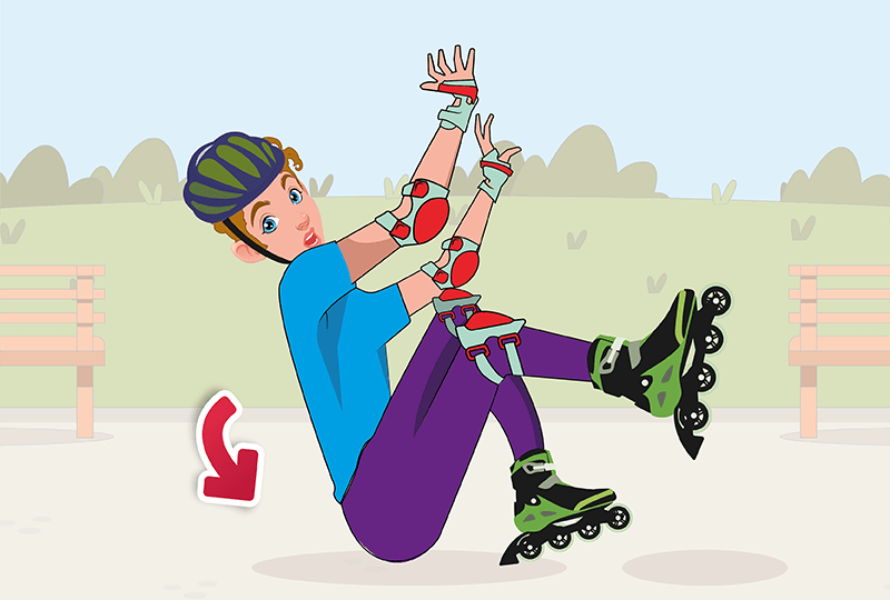 Falling Backwards Safely on Rollerblades
