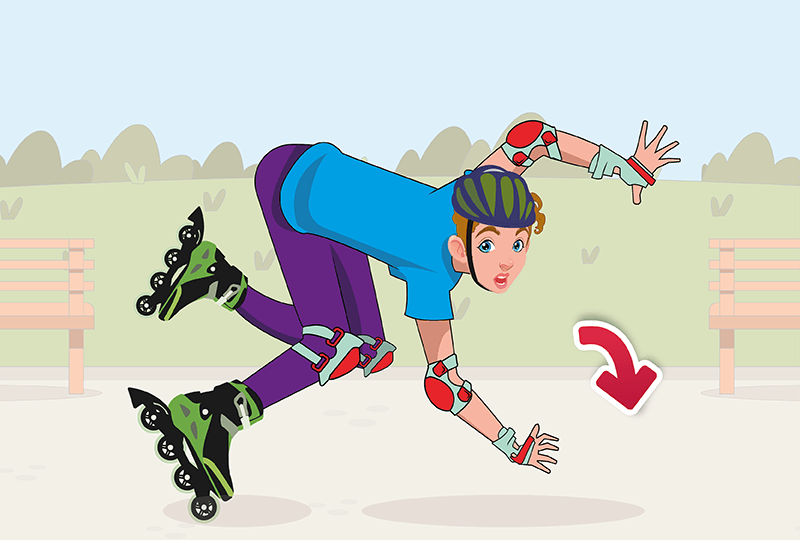 Falling Forward Safely on Rollerblades