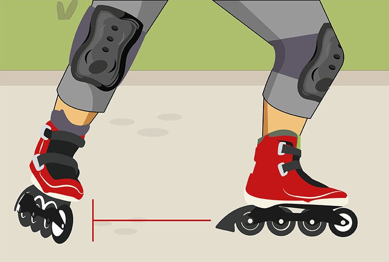 T-Stop in Rollerblades