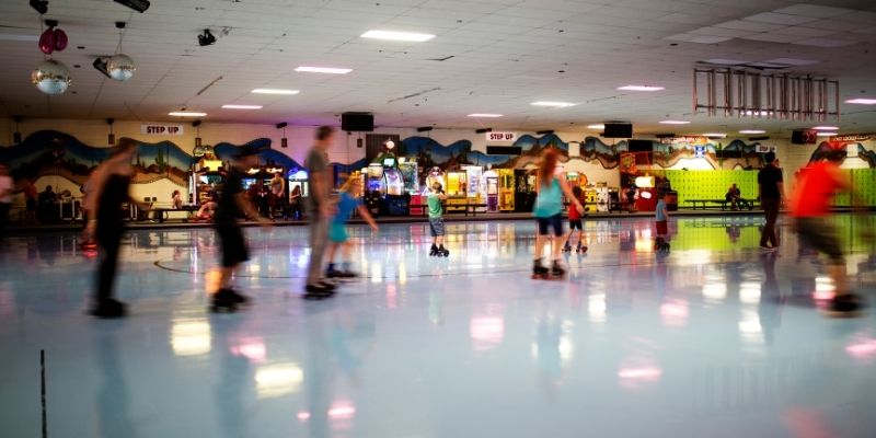 People Skating at a Roller Rink