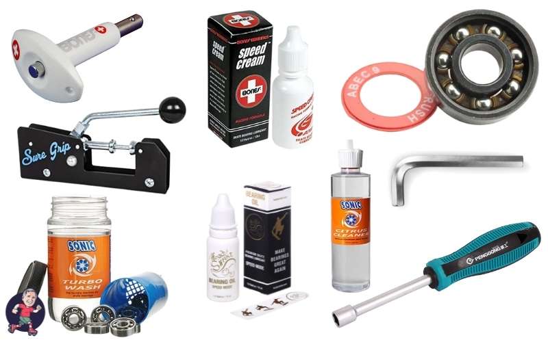 Some of the tools you can use to clean roller skate bearings Some of the tools you can use to clean roller skate bearings