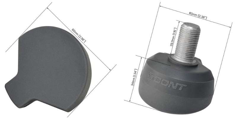 Bont Toe Goo Toe Stops with Measurements