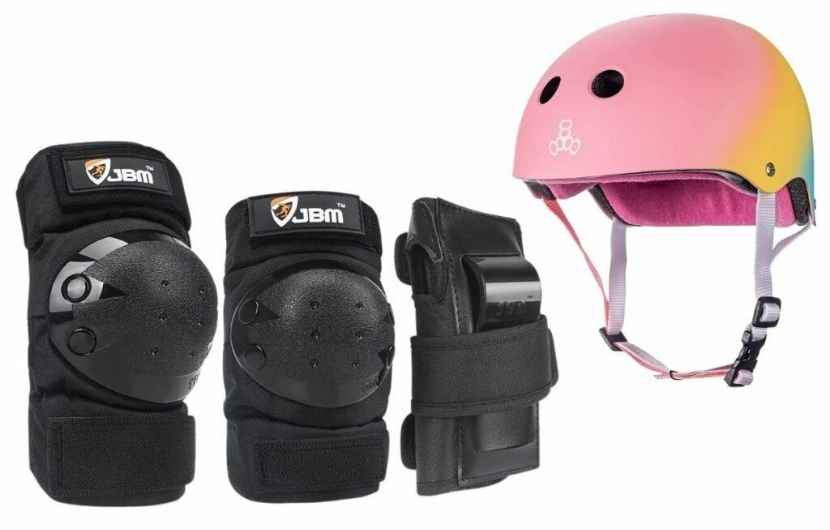 Roller Skate Pads & Helmet