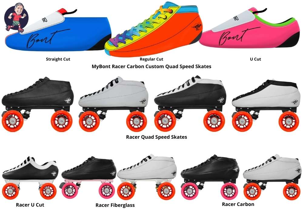 Bont Racer Quad Speed Skates: 12 different versions