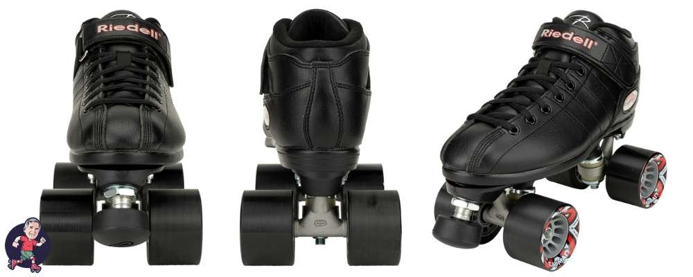 Riedell R3 Speed Skates: Front, Back & Profile Views