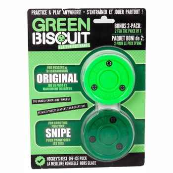 Green Biscuit Original & Snipe Street Hockey Pucks