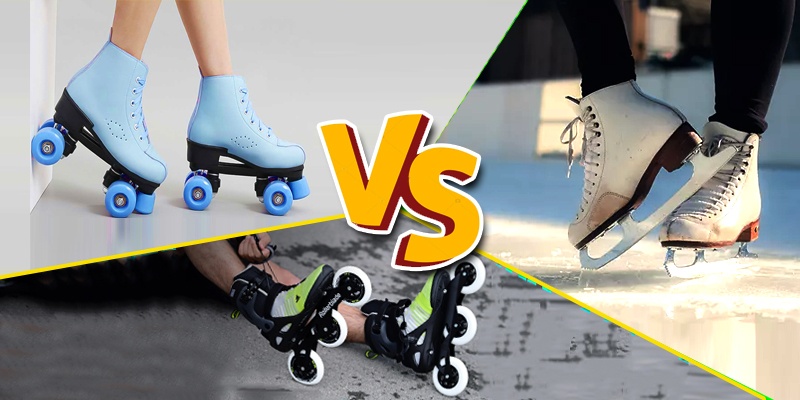 Roller vs inline skates vs ice skates